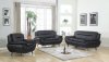 1070 Sofa in Black Faux Leather w/Options