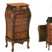 Antique Cherry Finish Elegant Jewelry Armoire w/6 Drawers