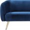 Harlow Sofa 685 in Navy Velvet Fabric by Meridian w/Options