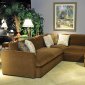 Chrisma Chocolate Fabric Modern 4PC Sectional Sofa