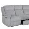 U7303 Reclining Sofa in Goat Smoke by Global w/Options