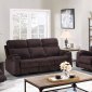 Aulada Motion Sofa 56905 in Chocolate Fabric by Acme w/Options