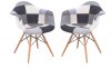 Willow Set of 2 Accent Chairs W24FC in Multi-Color by LeisureMod