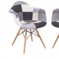 Willow Set of 2 Accent Chairs W24FC in Multi-Color by LeisureMod