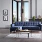 Parker Sectional Sofa in Corvet Navy Fabric by Bellona