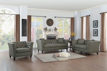 Marceau Sofa 8224DG in Grey Fabric by Homelegance w/Options [HES-8224DG Marceau]