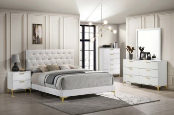 Kendall Bedroom Set 5Pc 224401 in White by Coaster [CRBS-224401 Kendall]