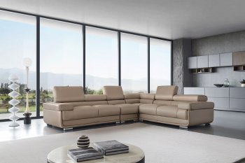 2119 Sectional Sofa in Beige Leather by ESF [EFSS-2119 Beige]