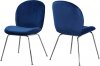 Paris Dining Chair 786 Set of 4 Navy Velvet Fabric by Meridian