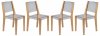 Barker Set of 4 Dining Chairs BC19CL in Clear by LeisureMod