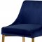 Karina Counter Stool 789 Set of 2 Navy Velvet Fabric - Meridian