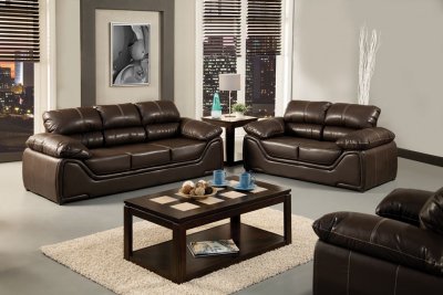 SM6041 Durres Sofa in Espresso Bonded Leather w/Options