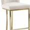 Heidi Counter Stool 777 Set of 2 Cream Velvet Fabric by Meridian