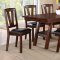 F2271 Dining Set 6Pc in Dark Walnut by Poundex