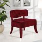 Charlotte Accent Chair 545 in Burgundy Velvet by Meridian