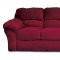 Burgundy Fabric Transitional Living Room w/Sewn-on Arm Pillows