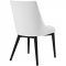 Viscount Dining Chair Set of 2 in White Vinyl by Modway