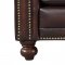 Hampton Sofa & Loveseat Set Leather Italia in Brown w/Options