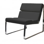 Angel Chair in Black Leatherette by Whiteline Imports