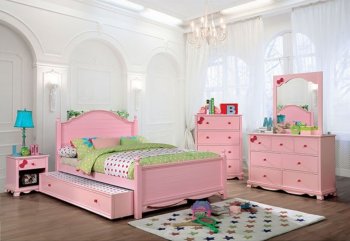 Dani 4Pc Youth Bedroom Set CM7159PK in Light Pink w/Options [FAKB-CM7159PK-Dani]