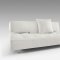 Long Horn Natural Fabric Sofa Bed w/Two Cushions