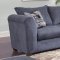 Blue Chenille Contemporary Living Room w/Hardwood Frame