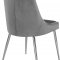 Karina Dining Chair 784 Set of 2 Grey Velvet Fabric by Meridian