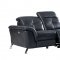 2619 Power Reclining Sofa in Dark Grey Leather by ESF w/Options