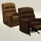 Chocolate or Tanner Fabric Capri Modern Handle Rocker Recliner