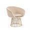 Dylan Accent Chair 518 in Beige Velvet Fabric by Meridian