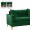 Naomi Sofa 633 in Green Velvet Fabric by Meridian w/Options