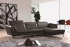 Orchard Sectional Sofa Black Leather by Beverly Hills