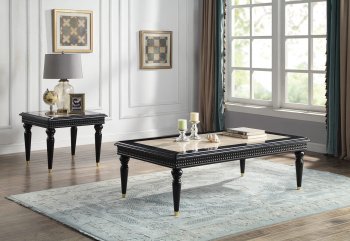 Tayden Coffee Table LV01158 in Beige & Black by Acme w/Options [AMCT-LV01158 Tayden]