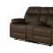 U6026 Motion Sofa & Loveseat Set in Dark Brown Fabric by Global