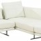 Savoy Sectional Sofa in White Leather by Whiteline Imports