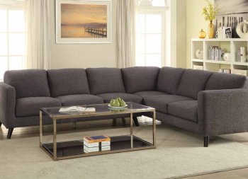 Azalea Sectional Sofa 500549 in Cocoa Bean Fabric by Coaster [CRSS-500549 Azalea]