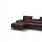 A973b Sectional Sofa in Maroon Premium Leather by J&M