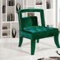 Tribeca Accent Chair 546 in Green Velvet by Meridian