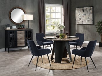 Zudora Dining Room 5Pc Set DN01948 Black & Antique Oak by Acme [AMDS-DN01948 Zudora]