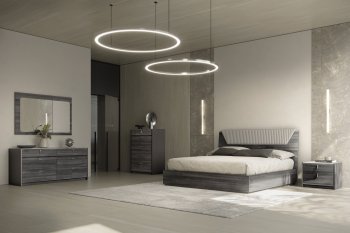 Vulcano Bedroom in Gray Oak by ESF w/Optional Casegoods [EFBS-Vulcano Gray Oak]