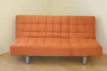 Pumpkin, Camel, Beige or Chocolate Microfiber Modern Sofa Bed [JMSB-503 Pumpkin MF]