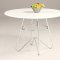 White Top & Chrome Base Modern Dining Table w/Optional Chairs