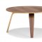 Walnut Finish Bent Wood Modern Coffee Table