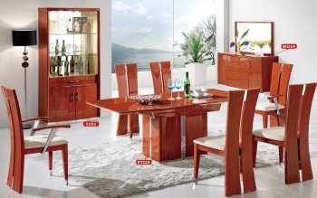 DT22A Dining Table in Cherry High Gloss by Pantek w/Options [PKDS-DT22A]