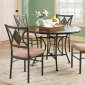 Wood Top & Metal Base Modern 5Pc Dining Set