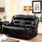 Sheldon Reclining Sofa CM6320 in Black Leather Match w/Options