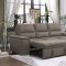 Andes Sectional Sofa Bed 9858TP in Taupe Fabric by Homelegance