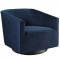 Twist Swivel Chair Set of 2 in Midnight Blue Velvet by Modway