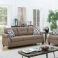 F6412 Sofa & Loveseat Set in Light Coffee Fabric by Poundex