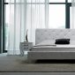 White or Black Leatherette Modern 4Pc Bedroom Set w/Crystals